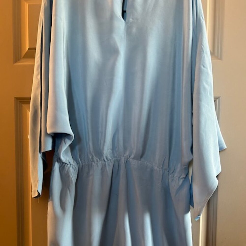 Baby Blue Crepe Silk Dress